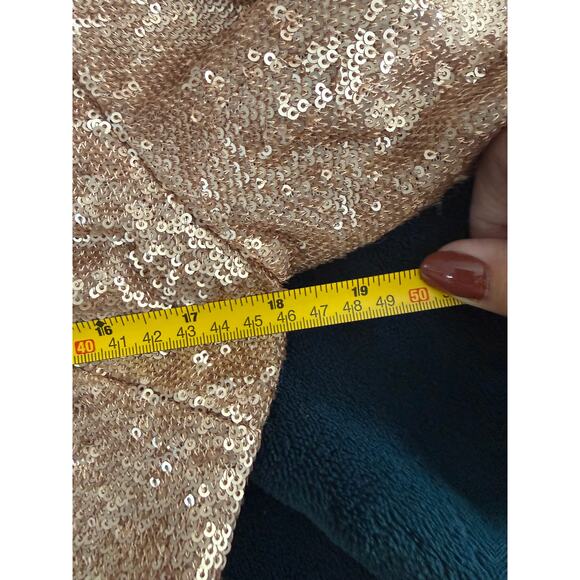 size 6 Keepsake rose gold sparkle sequence dress - Picture 7 of 8